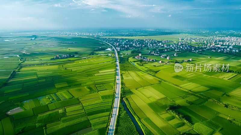 乡村田园风光田野公路马路道路大美中国