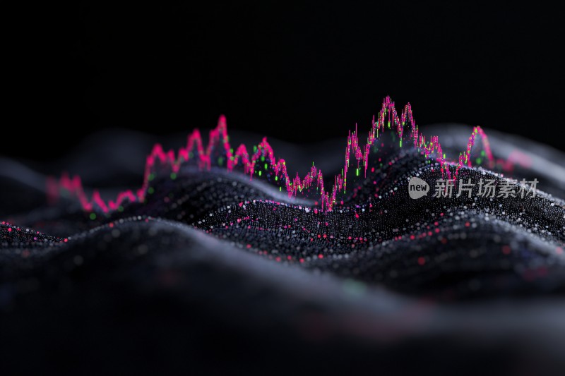 科技感金融数据波动画面