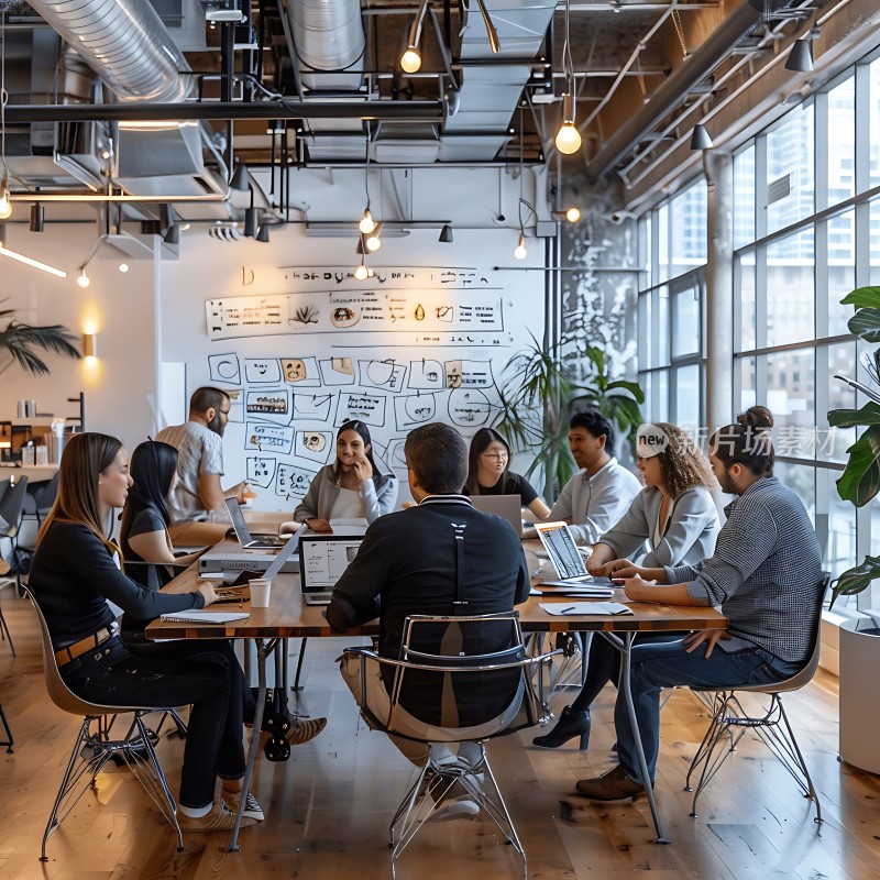 创意碰撞头脑风暴会议现场