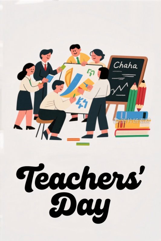 教师节教学插画