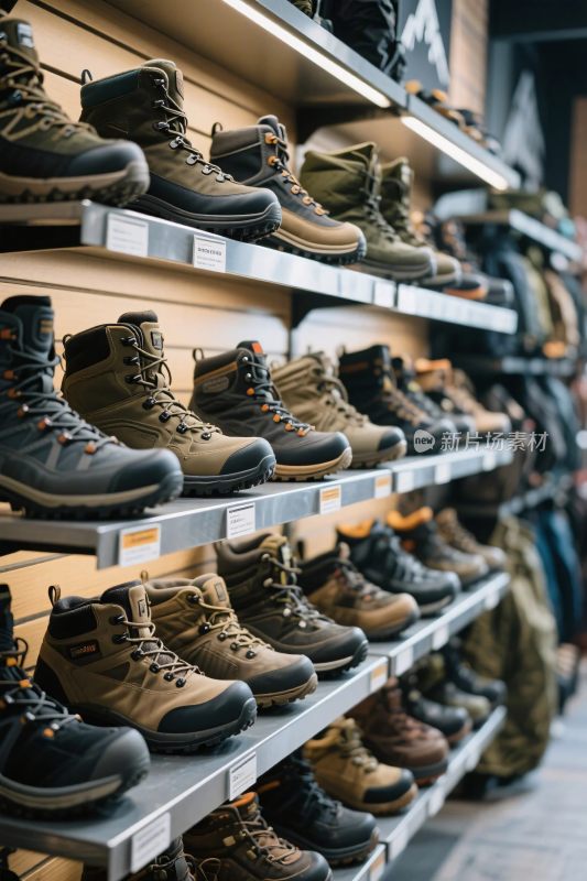 鞋架登山鞋陈列