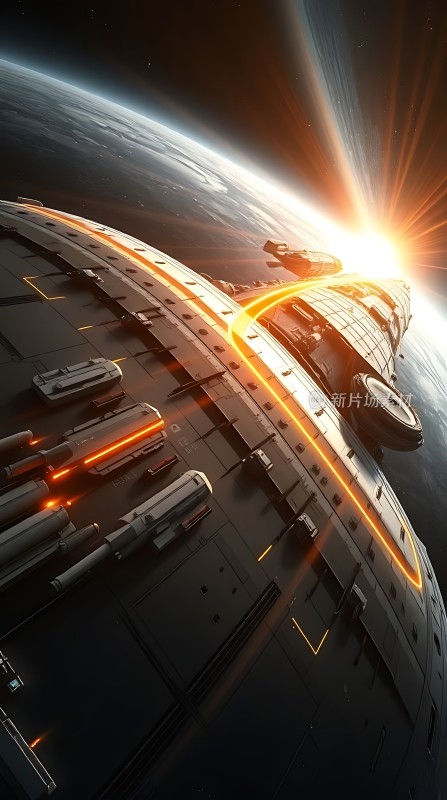 星际飞船启航探索未知宇宙