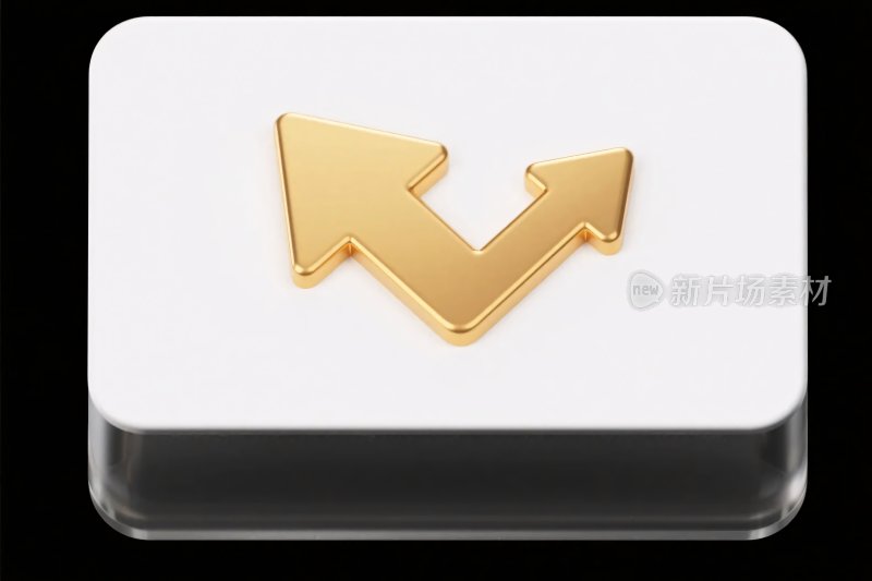 金色箭头图标按钮