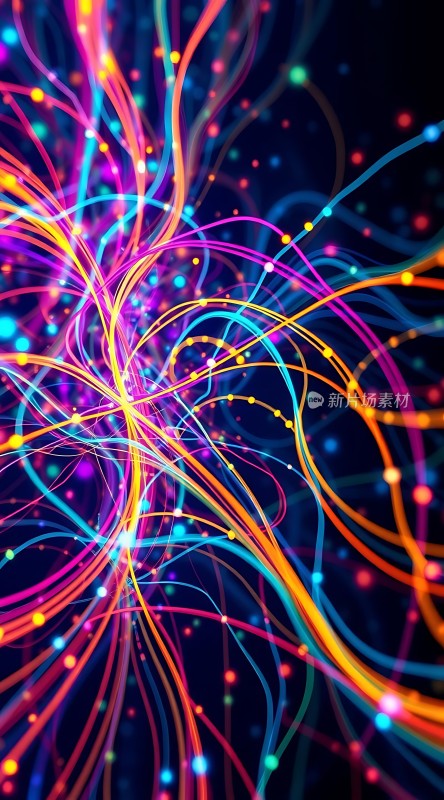 五彩斑斓的光线交织