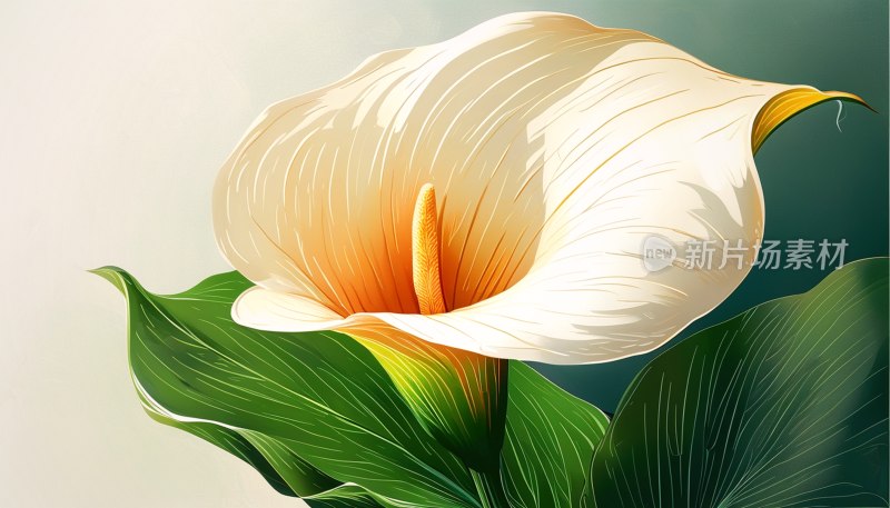 马蹄莲百合花标