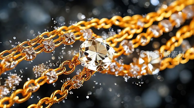 黄金项链闪耀光芒