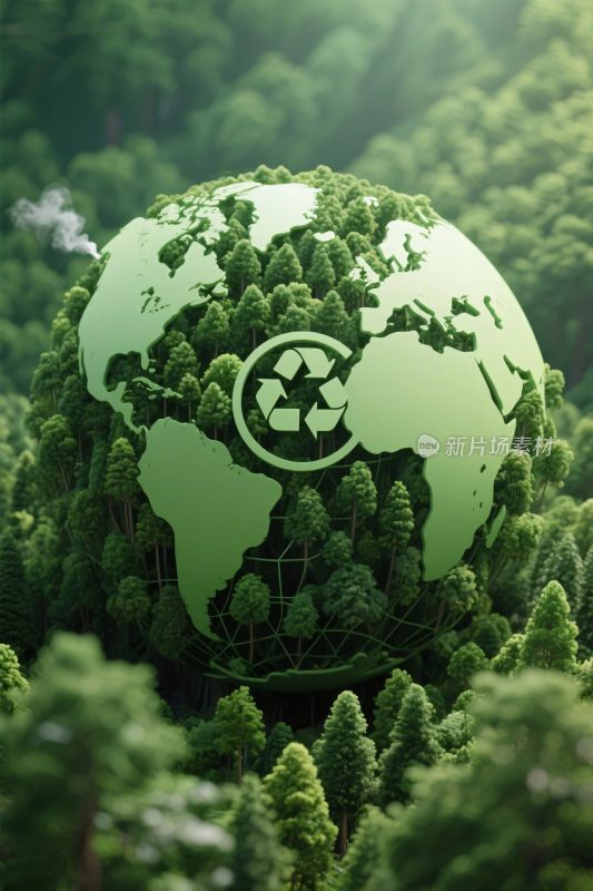 环保主题地球森林