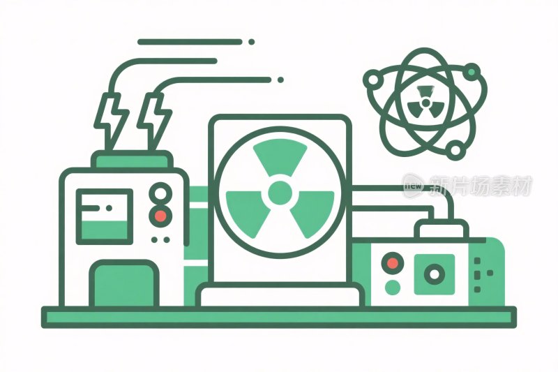 工业原子装置插画