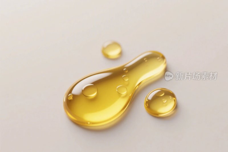 金色油滴特写画面