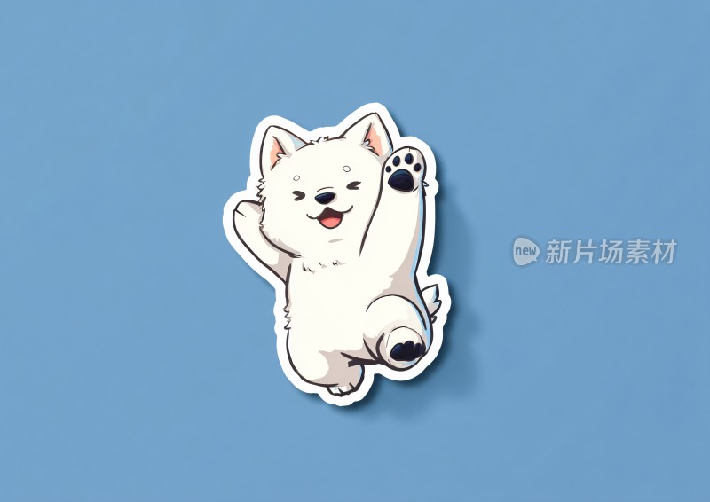 可爱小狗贴纸插画