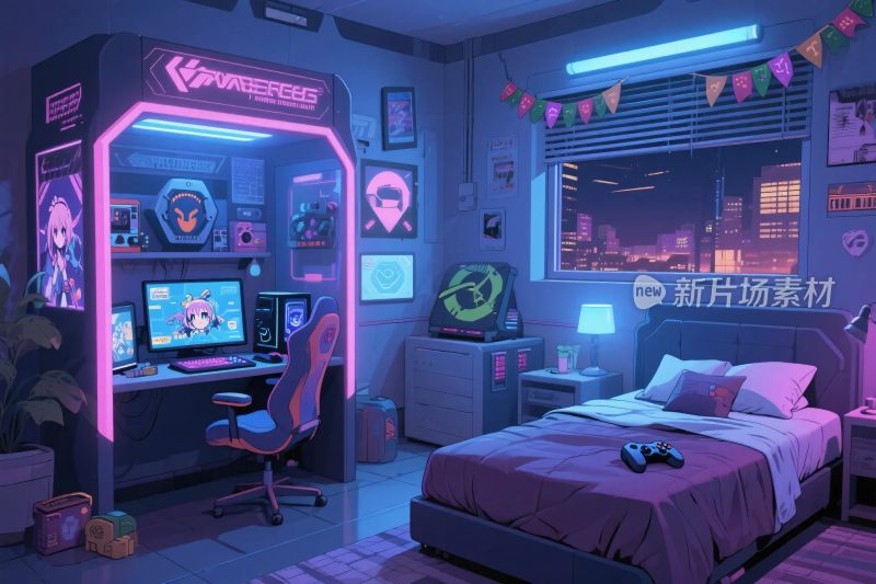 霓虹电竞房间