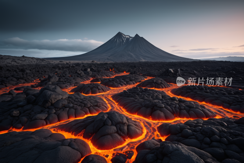 在贫瘠地区中部熔岩熔岩地层风光风景图片