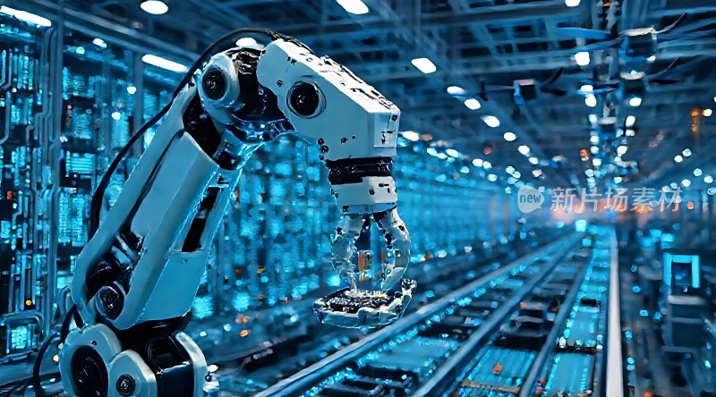 科技未来智能机器人操作生产线