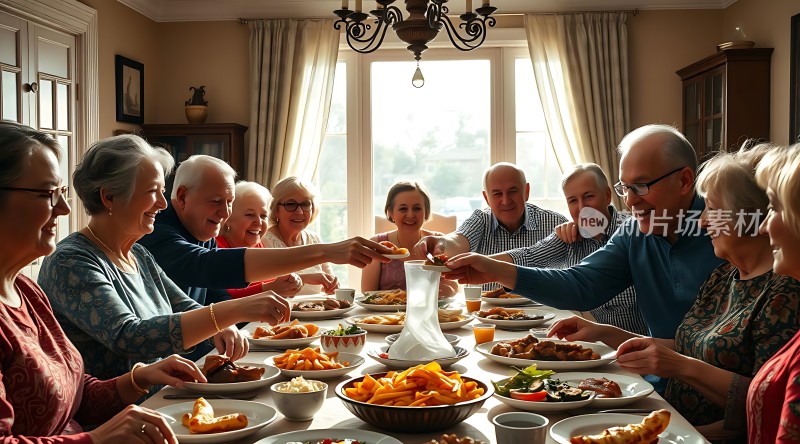 家庭聚餐温馨时刻