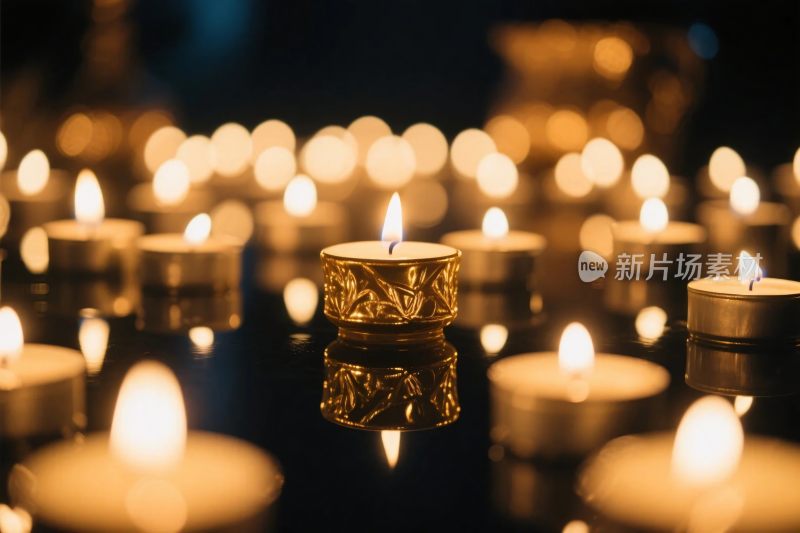 蜡烛光影暖意场景