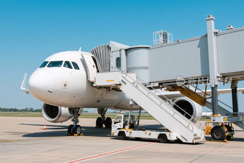机场客机停靠场景