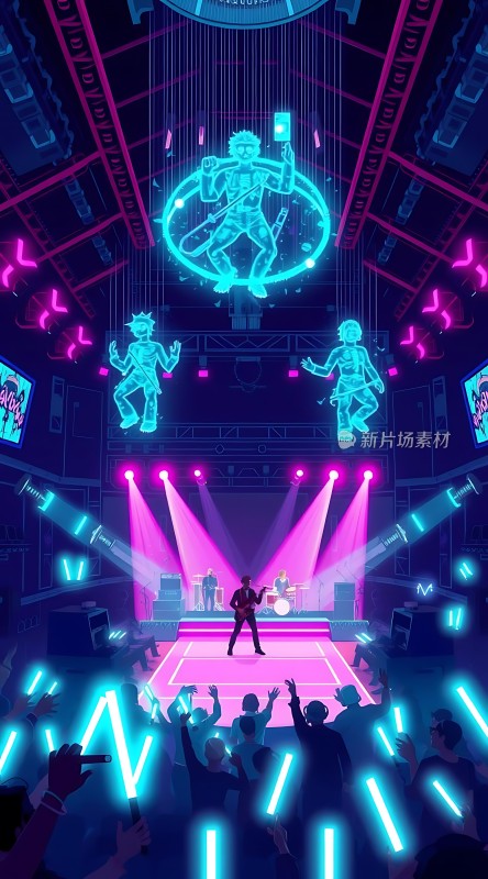 霓虹舞台上的活力演出