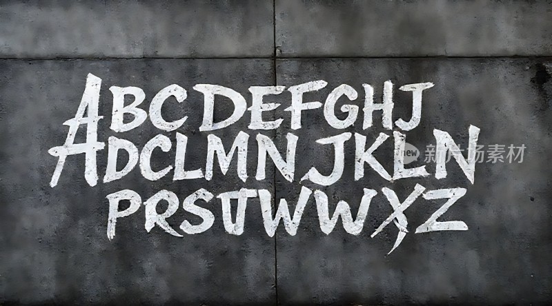 字母涂鸦艺术展示