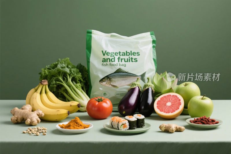 新鲜蔬果食材展示