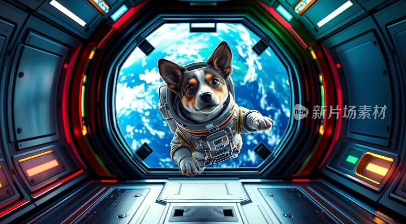 太空遨游的小狗