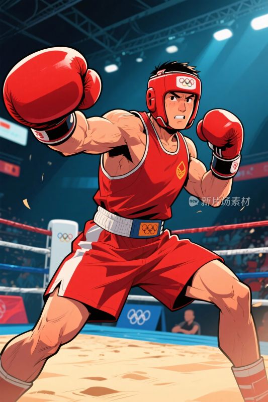 拳击竞技插画