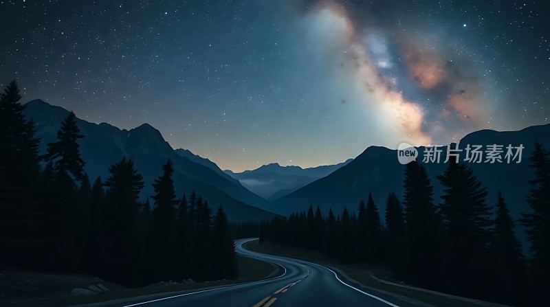 夜幕下的星河之路