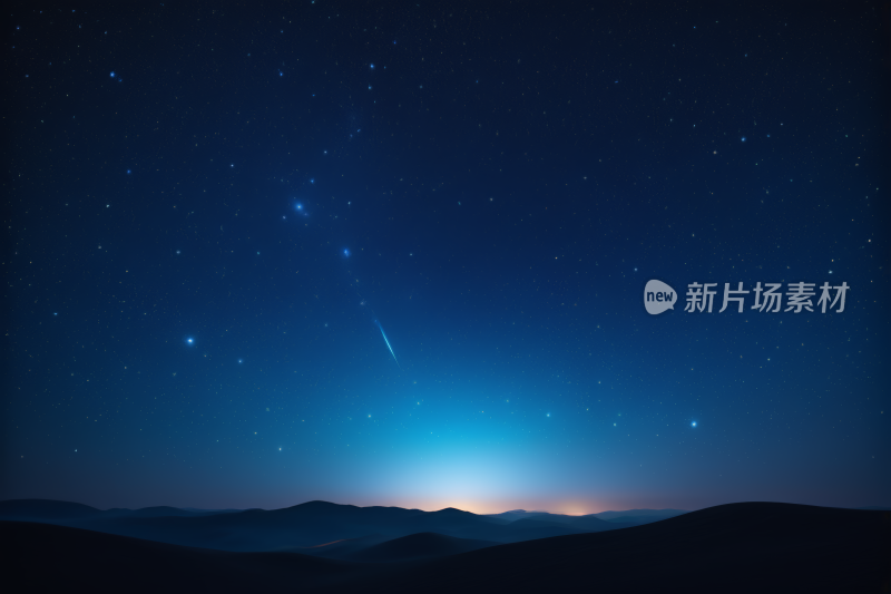 星空夜空一颗流星和一颗流星高清背景图片