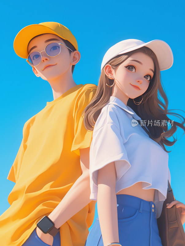 3D卡通夏装时尚男女