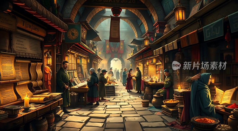 中世纪集市上的学者们