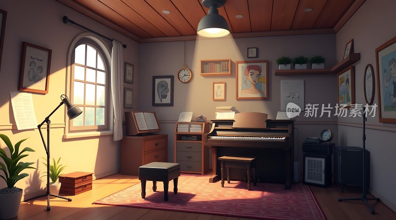 阳光下的音乐小屋