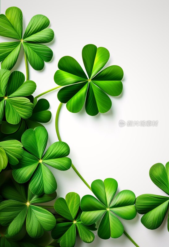 圣帕特里克节三叶草图案