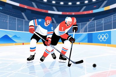 冰球赛场竞技插画 冰球赛场竞技插画
