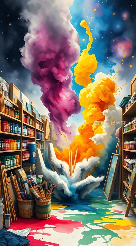 艺术殿堂的色彩风暴