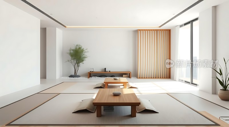 简约日式茶室宁静与和谐之美