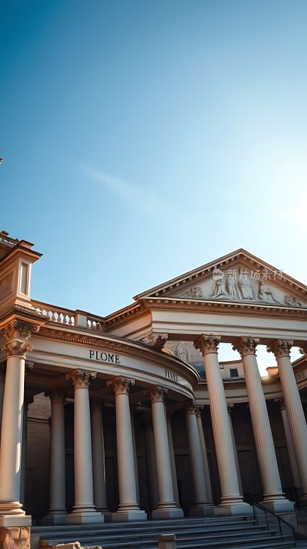 阳光下的宏伟建筑