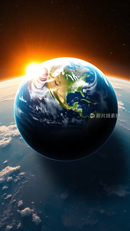 地球日出宇宙之境