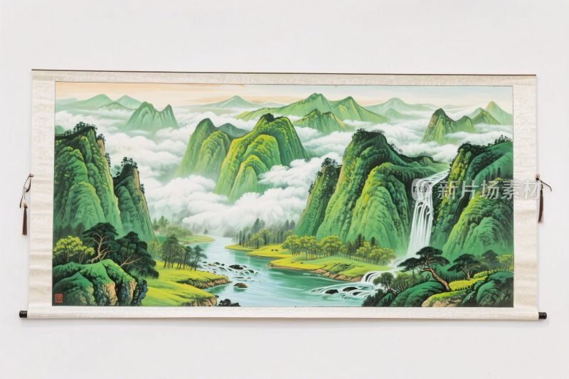 山水画卷传统国画