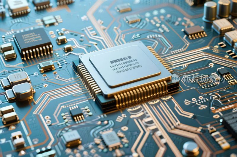电子电路板芯片特写