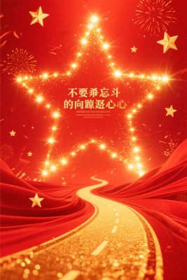 红色星空五角星背景 红色星空五角星背景