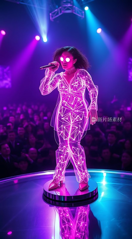 舞台上的炫彩灯光秀