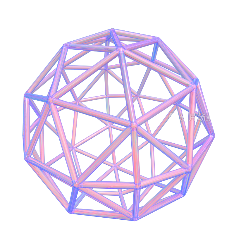 赛博朋克网格球体2 几何装饰元素抽象艺术