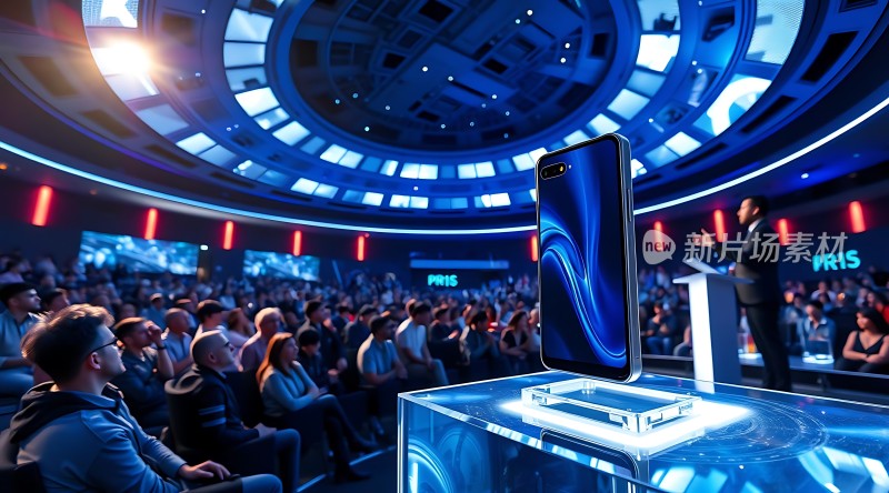 新品发布会现场观众聚焦智能手机展示