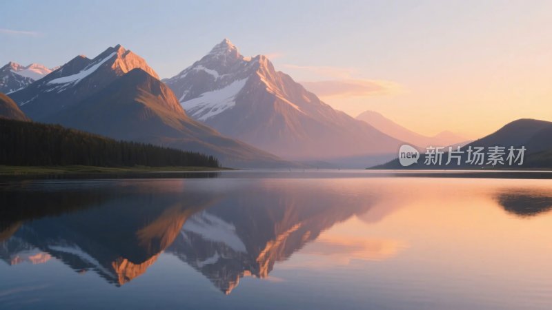 山水湖泊自然风光