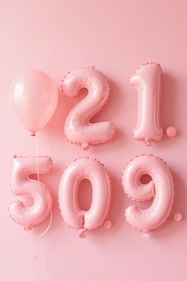 粉色气球数字装饰 粉色气球数字装饰