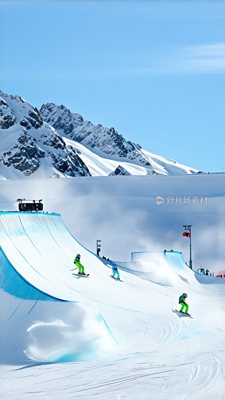 雪地滑板挑战赛