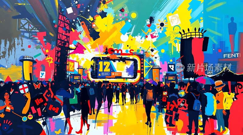 新片场素材12月狂欢节