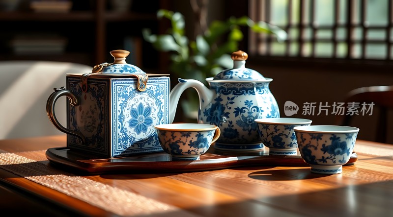 青花瓷茶具雅韵