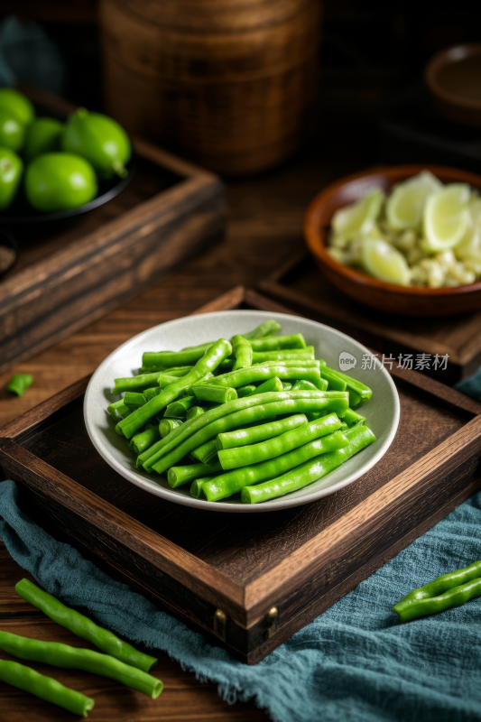 炒豆角中国传统经典美食中式家常美味食物