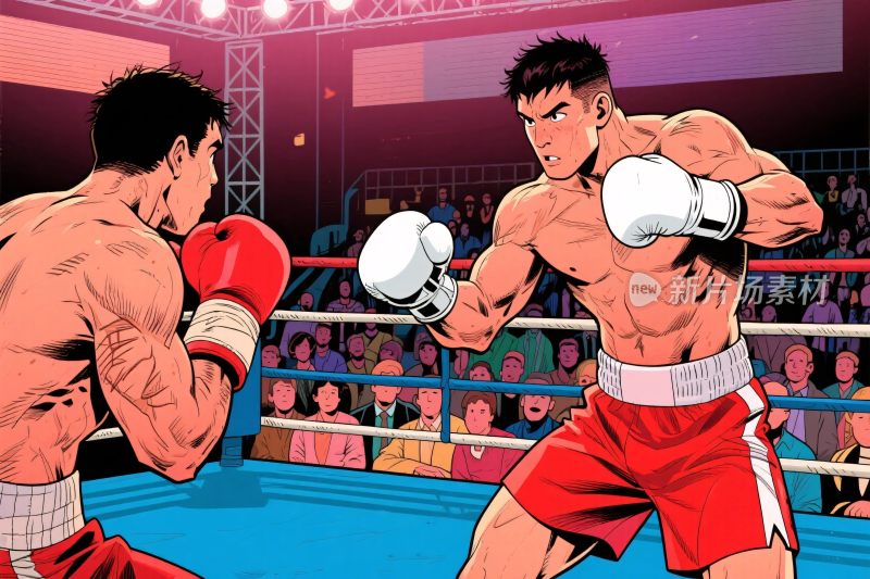 拳击竞技插画