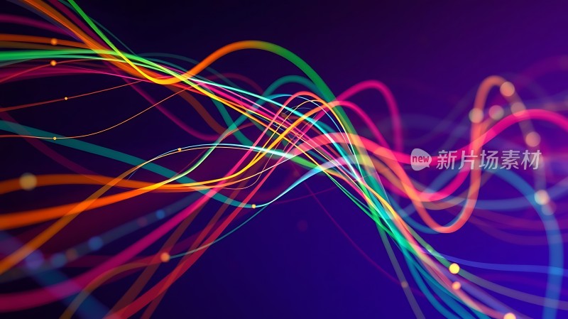 五彩斑斓的光线交织